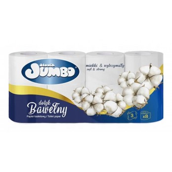 TOALETNÍ PAPÍR Jumbo Bawelny - 3 vrstvý, 8 rolí