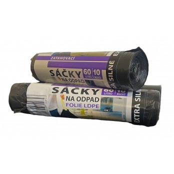 SÁČKY NA ODPADKY Zatahovací 60 L - 30 ks