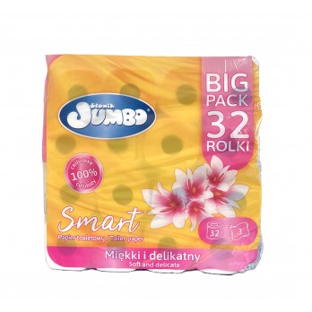 TOALETNÍ PAPÍR Jumbo Smart - 3 vrstvý, 32 rolí, 100 % celulózy