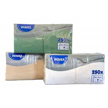 UBROUSKY WIMEX - bílé , 33 x 33, 2 vrstvé, 250 ks