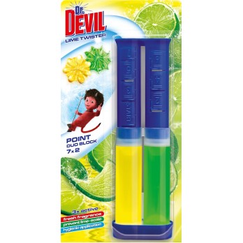 WC BODOVÝ DUO BLOK - Lime Twister, 65 ml