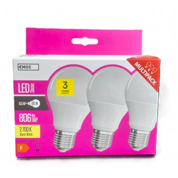 EMOS LED ŽÁROVKY Classic 8,5W - 60W, natural white