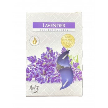 VONNÉ ČAJOVÉ SVÍČKY - Levandule, 6 ks