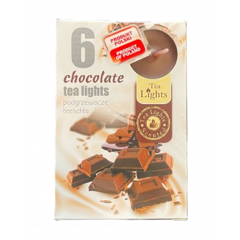 VONNÉ ČAJOVÉ SVÍČKY - Chocolate, 6 ks