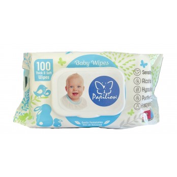 Papilion DĚTSKÉ VLHČENÉ UBROUSKY  - 100 ks