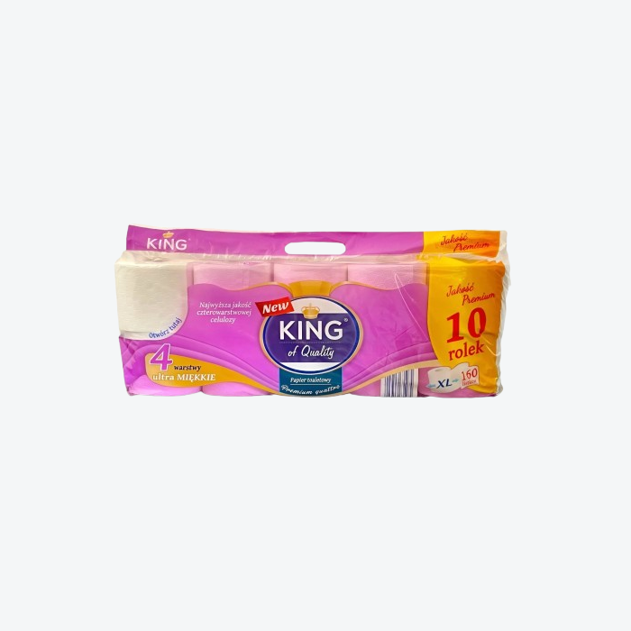 King Toaletní papír 4 vrstvý 10 rolí