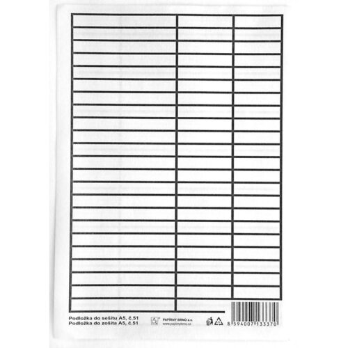 10091-large_default Podložka do sešitů A5 PVC - linka / linka