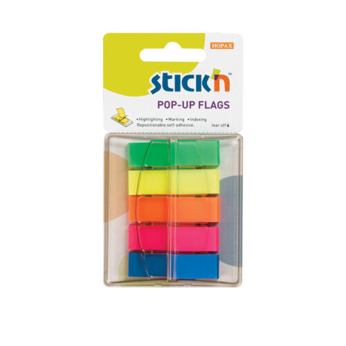 10100-large_default Samolepicí záložky Stick´n by Hopax Z - 12 x 45 mm / 5 x 40 lístků / neonové