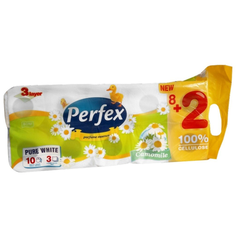 Papír toaletní Perfex Deluxe s vůní heřmánku 3-vrstvý / 10 ks