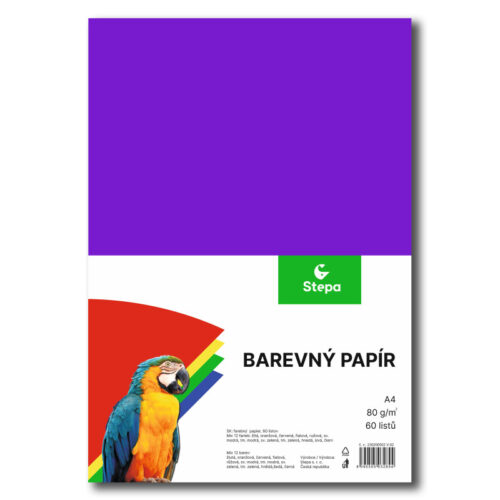 Barevný papír - A4 / 80 g / 60 listů / barevný mix