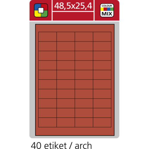 11065-large_default Print etikety A4 pro laserový a inkoustový tisk - 48,5 x 25,4 mm (40 etiket / arch) červená