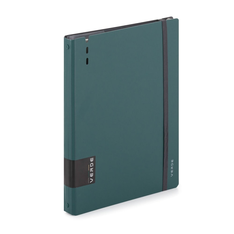 Kroužkový záznamník VERDE Karis A4 - 90 l / zelená
