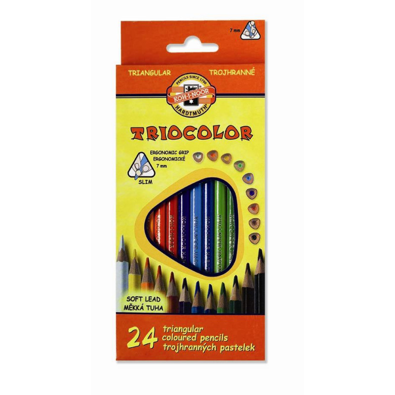 11487-large_default Pastelky Koh-i-noor Triocolor slabé / trojhranné / 24ks