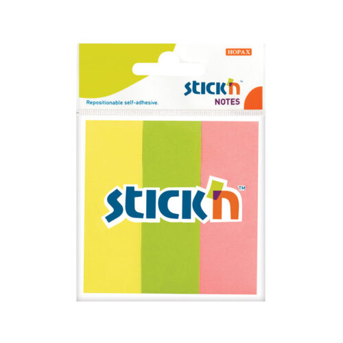 11502-large_default Samolepicí záložky Stick´n by Hopax - 25 x 76 mm / 3 x 50 lístků / neonové barvy