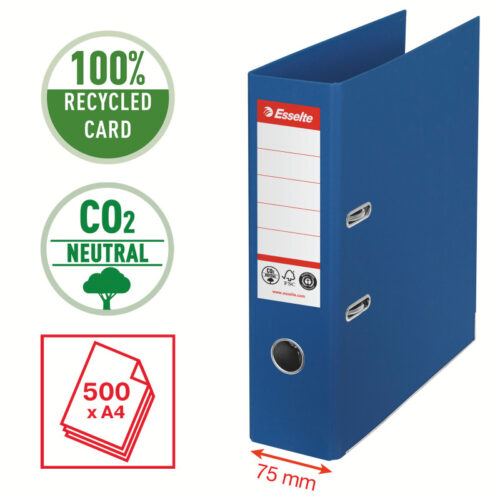 11602-large_default Pořadač pákový Esselte CO2 neutrální - A4 / hřbet 7,5 cm / modrá