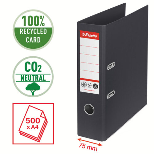 11604-large_default Pořadač pákový Esselte CO2 neutrální - A4 / hřbet 7,5 cm / černá
