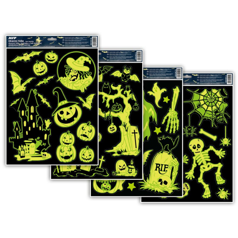 1163-large_default Dětské okenní folie 30 x 42 cm - halloween svítící
