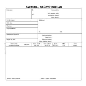 Faktura daňový doklad Baloušek A4 / 2/3 / 50 listů / NCR / PT200