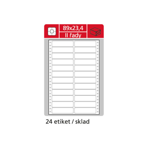 11923-large_default Tabelační etikety s vodící drážkou - 89 x 23,4 mm dvouřadé 12000 etiket / 500 skladů