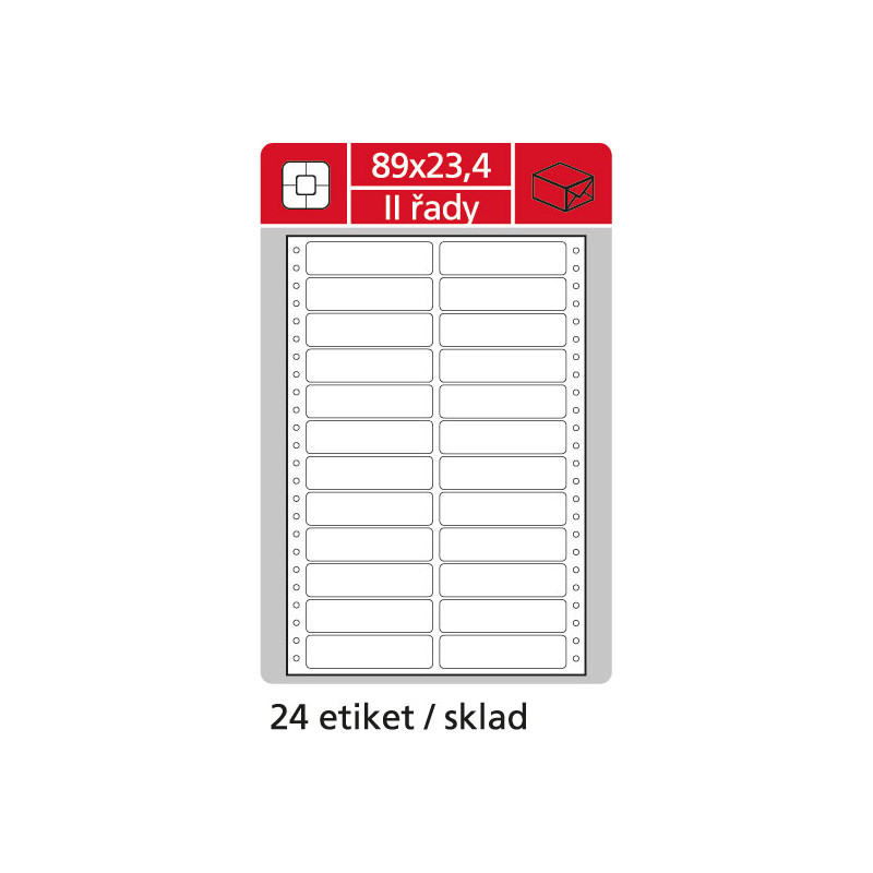 11923-large_default Tabelační etikety s vodící drážkou - 89 x 23,4 mm dvouřadé 12000 etiket / 500 skladů
