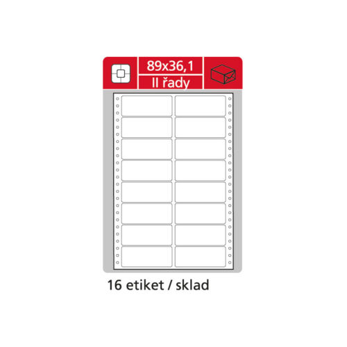 11924-large_default Tabelační etikety s vodící drážkou - 89 x 36,1 mm dvouřadé 8000 etiket / 500 skladů