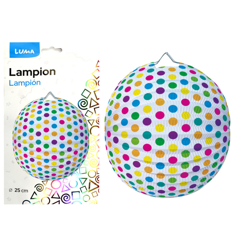 12351-large_default Lampion kulatý 25 cm - puntík