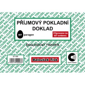 12370-large_default Příjmový pokladní doklad Baloušek A6 / nečíslovaný / 50 listů / ET020