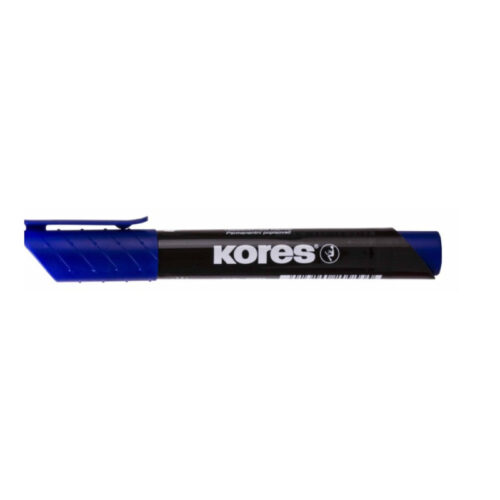12881-large_default Popisovač Kores K-Marker Permanent - modrá / kulatý hrot