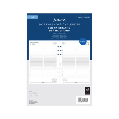 13489-large_default Náhradní vložka do diářů Filofax - kalendář A5 / denní