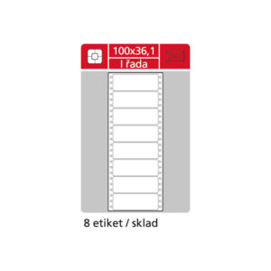 13494-large_default Tabelační etikety s vodící drážkou - 100 x 36,1 mm jednořadé 200 etiket / 25 skladů