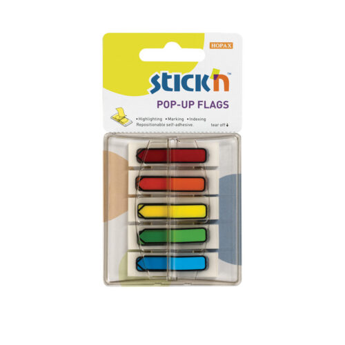 13498-large_default Samolepicí záložky Stick´n by Hopax Z - 12 x 45 mm / 5 x 30 lístků / neonové šipky