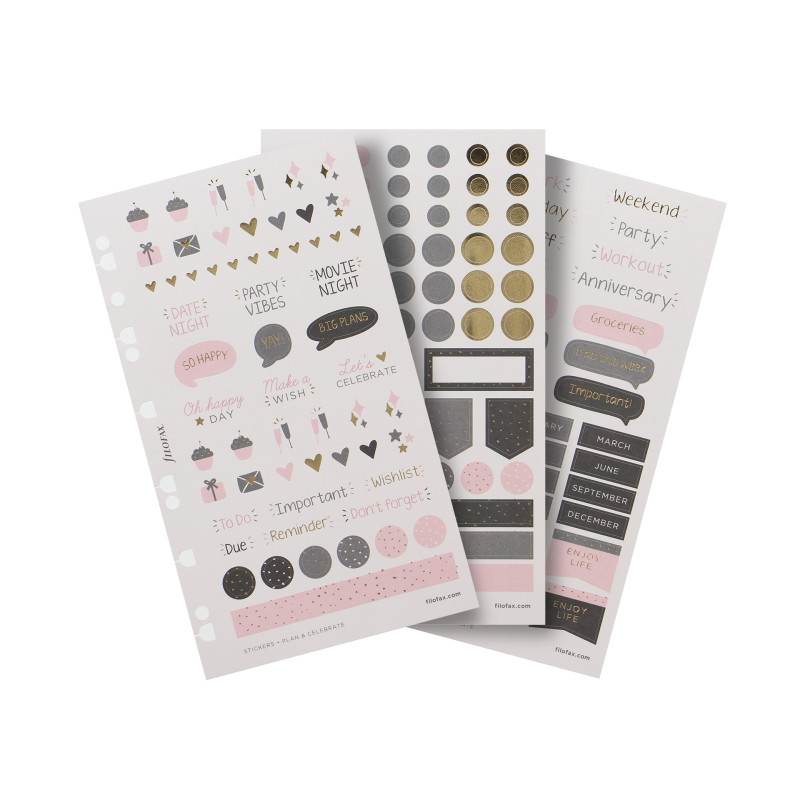 Náplň Multi Filofax Confetti osobní A5 / samolepky