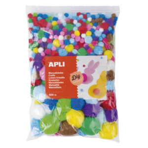 13645-large_default Samolepicí Pom Pom bambule APLI Jumbo mix velikostí a barev / 500 ks