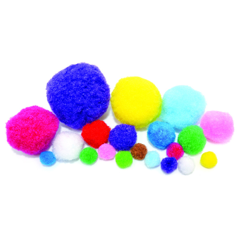 13646-large_default Samolepicí Pom Pom bambule APLI Jumbo mix velikostí a barev / 500 ks