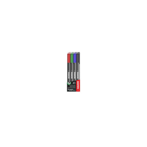 13777-large_default Popisovač Kores K-Marker Permanent - sada 4 ks / kulatý tenký hrot