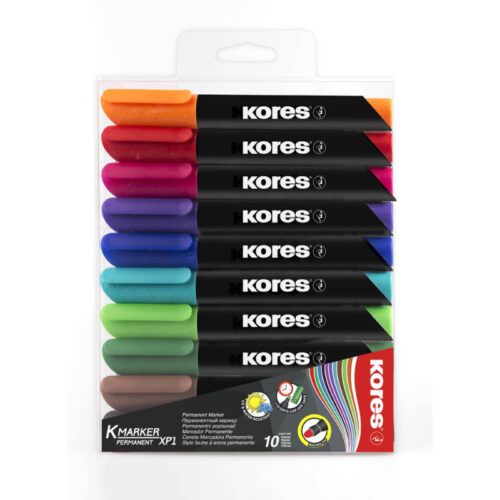 14997-large_default Popisovač Kores K-Marker Permanent - sada 10 ks / kulatý hrot