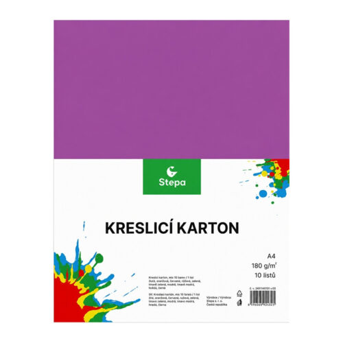 Barevný karton - A4 / 180 g / 10 listů / barevný mix