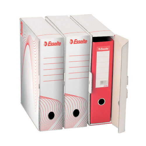 1649-large_default Box archivní na pákový pořadač - hřbet 8 cm / bílá / 10024