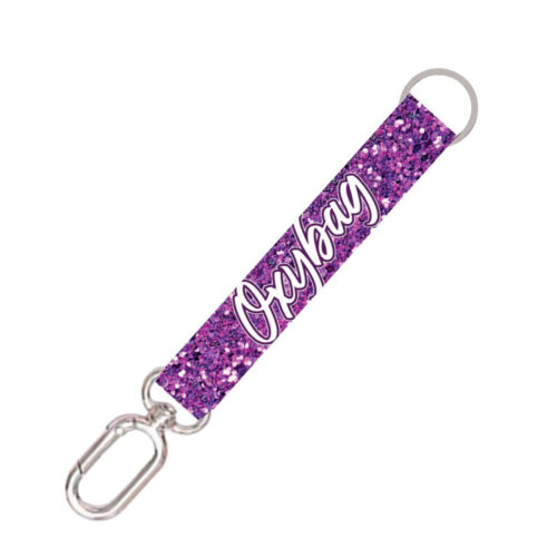 16785-large_default Klíčenka krátká s karabinkou - Purple glitter