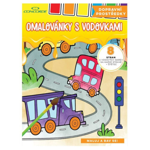 17656-large_default Omalovánky s vodovkami CONCORDE - Dopravní prostředky