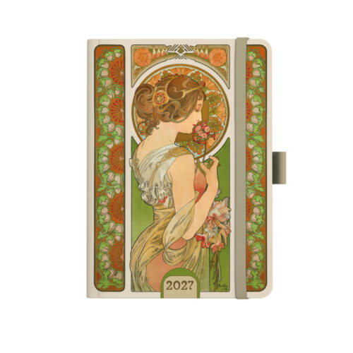 17702-large_default Diář Alfons Mucha - A5 / denní / zelená