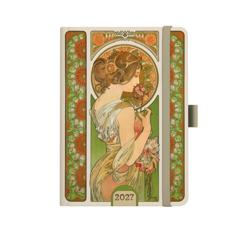 17702-large_default Diář Alfons Mucha - A5 / denní / zelená