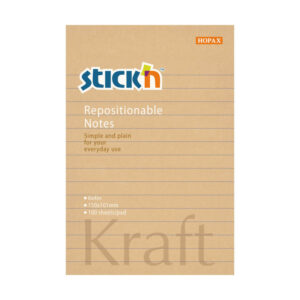 17933-large_default Samolepicí bločky Stick´n by Hopax - 101 mm x 150 mm / linka / 100 lístků / kraft