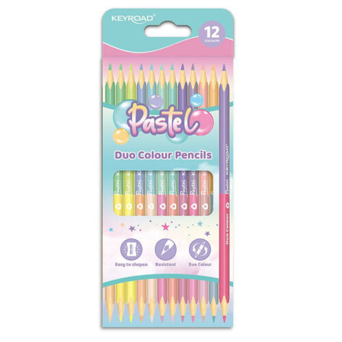 17960-large_default Pastelky KEYROAD Duo Pastel trojhranné - 12 ks