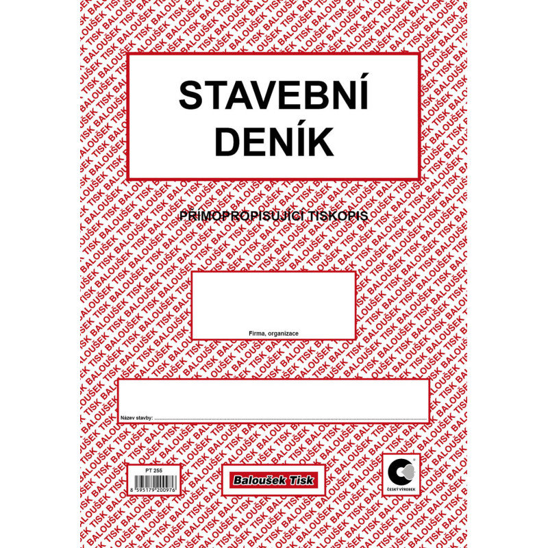 2038-large_default Stavební deník Baloušek A4 / 15 listů + 3x20 listů / PT255