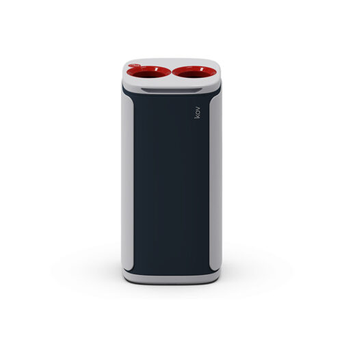 Odpadkový koš KOBRA WASTEE na kov - 60 L / červená