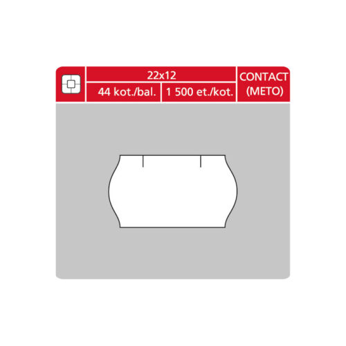 2191-large_default Etikety do etiketovacích kleští - 22 x 12 mm Contact / bílá