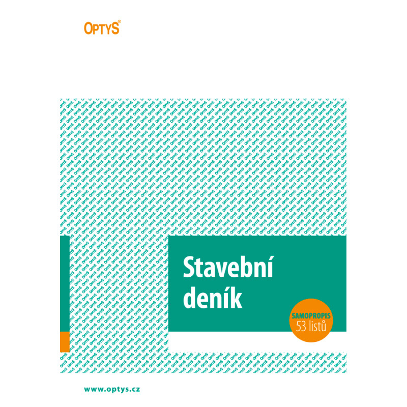 2229-large_default Optys 1268 stavební deník číslovaný 53 listů NCR A4