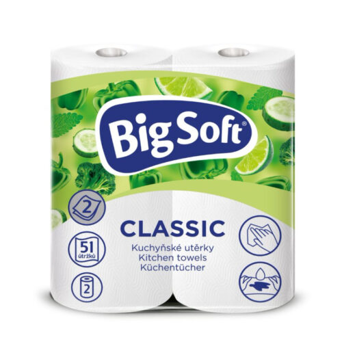 2231-large_default BigSoft papírové utěrky v roli Classic extra bílé 2-vrstvé 2ks