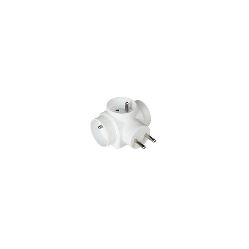 Rozbočovací zásuvka 220 V / 3x10A - 3 zásuvky / kulatá